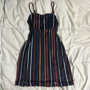 Wild Fable Black Multi Striped Dress